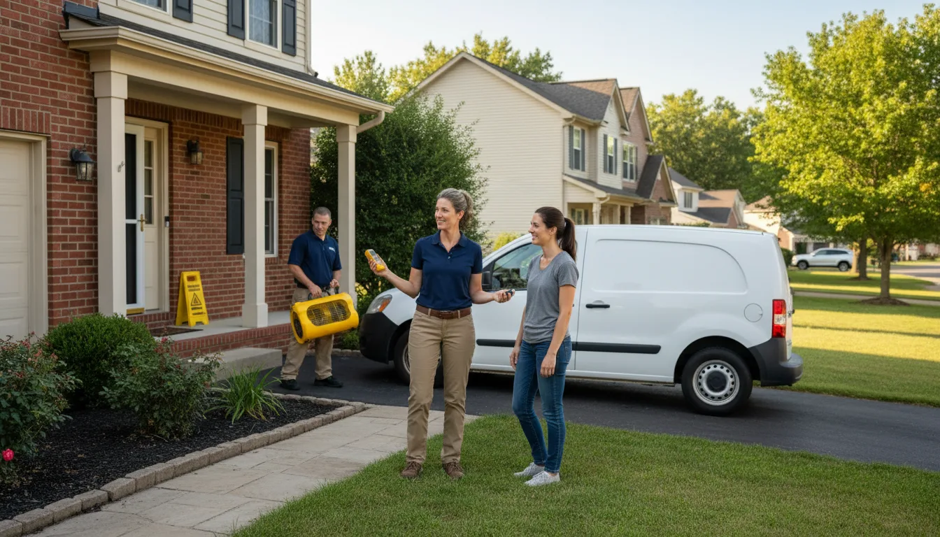 Residential water damage restoration in Boelus, NE